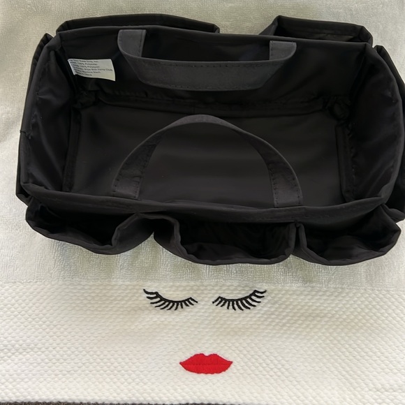 Make-up / Hand bag Black Nylon 3 piece inserts - Picture 5 of 8